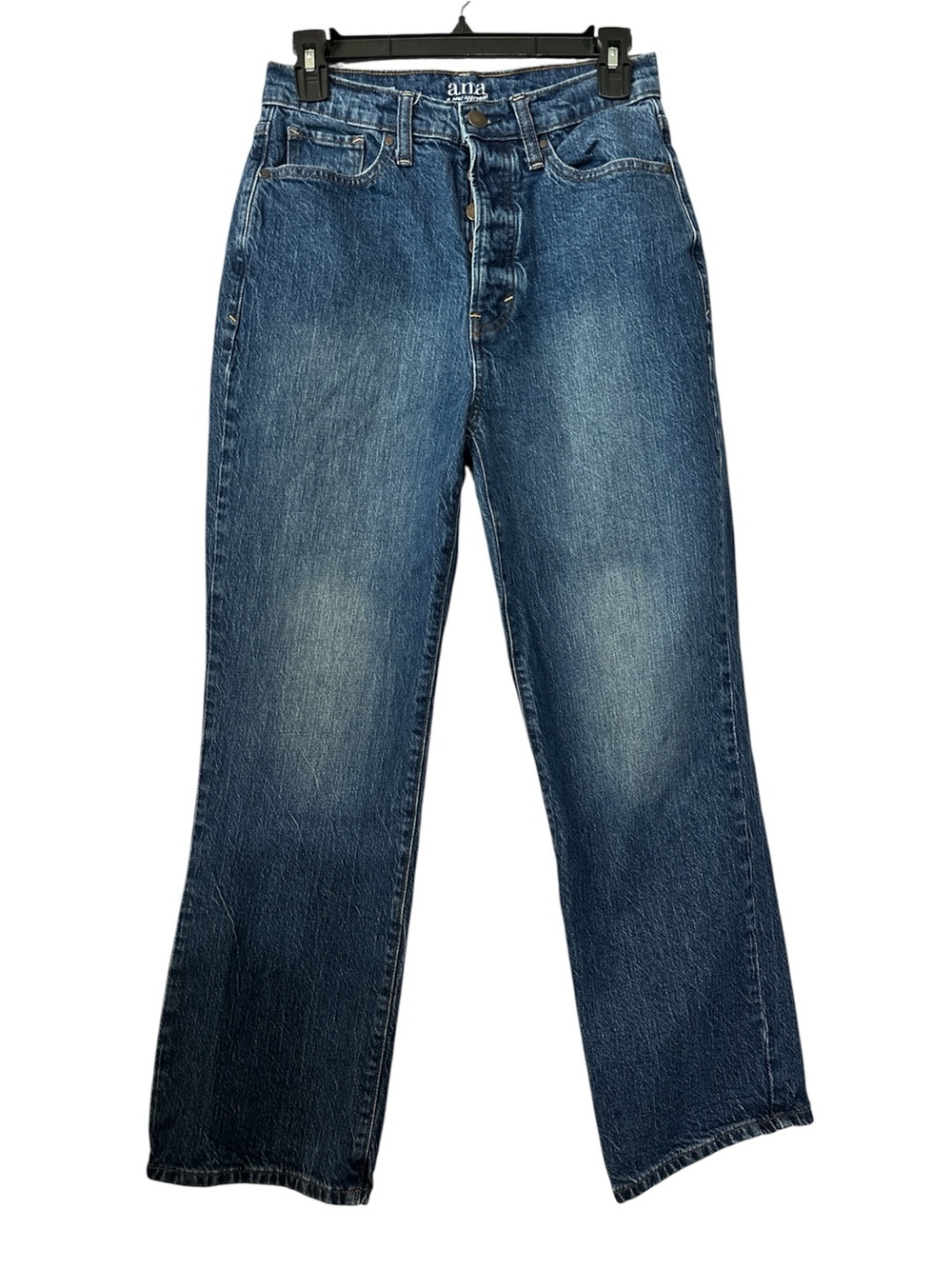 a.n.a Denim Blue Straight Button Fly Size 4 Jeans